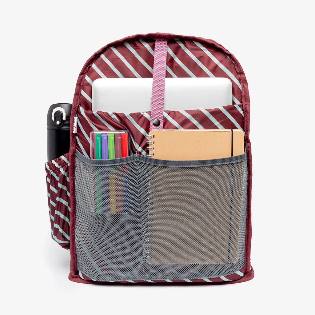 Capsule Backpack Stripes Mauve