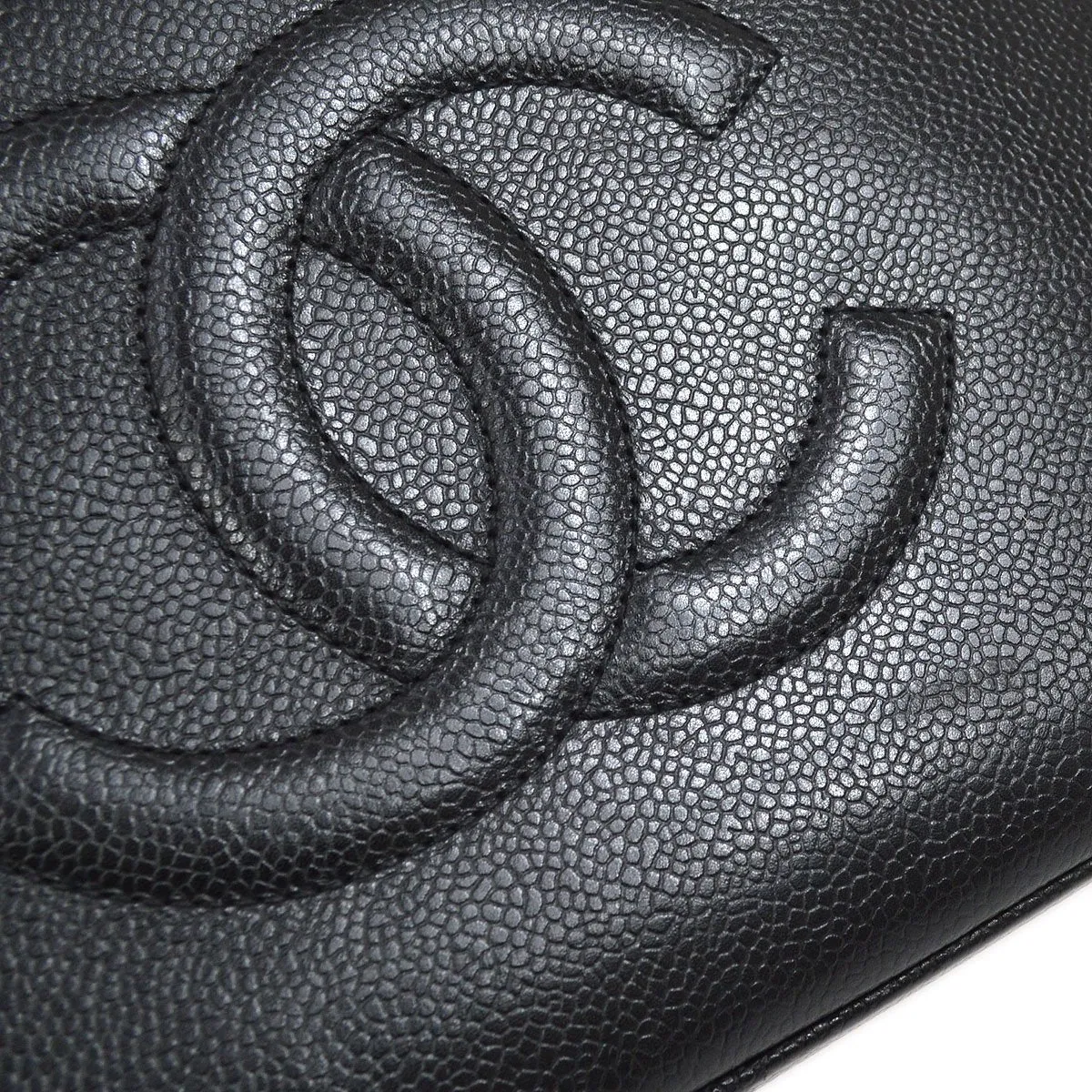 CHANEL 1996-1997 Lunch Box Vanity Medium Black Caviar AK38047k