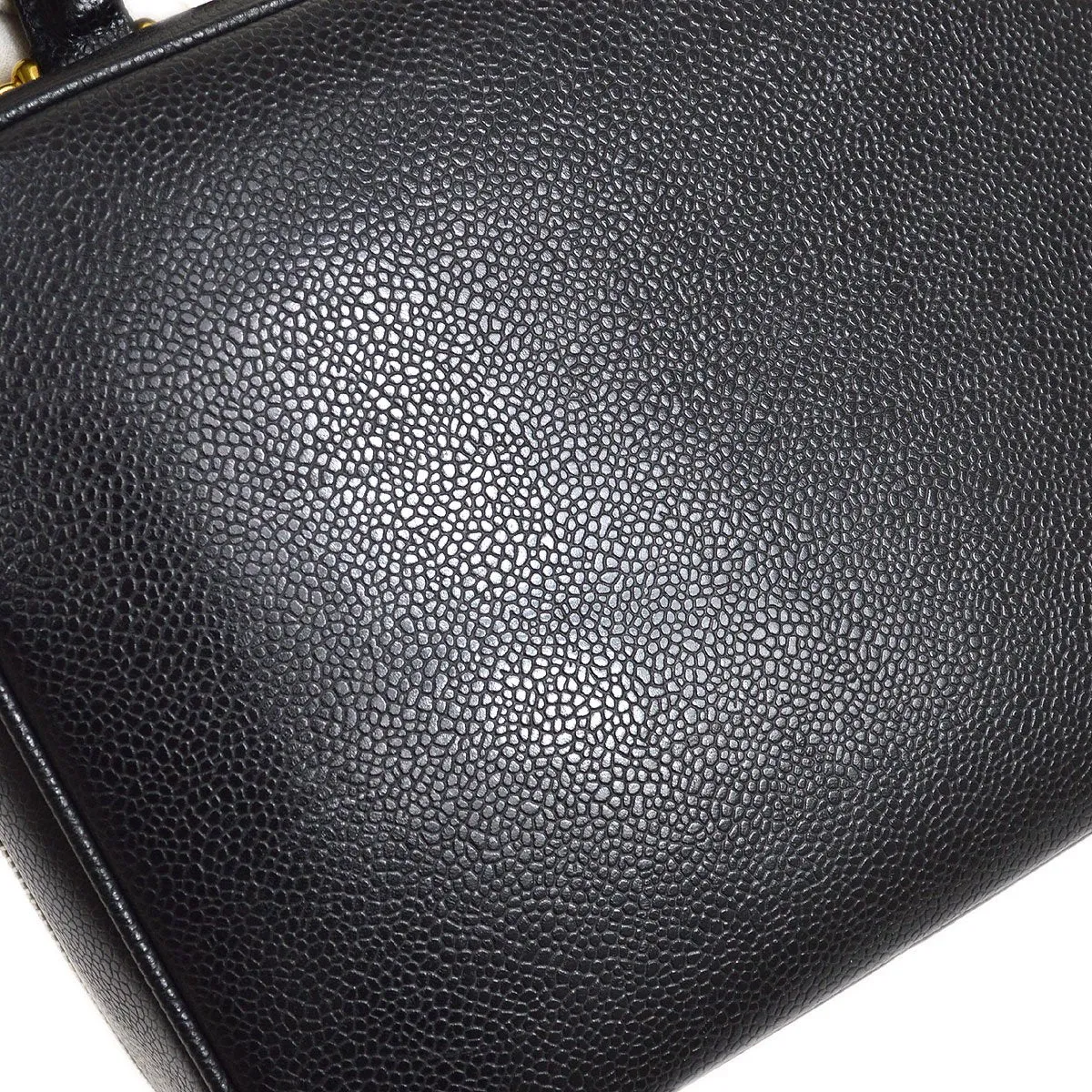 CHANEL 1996-1997 Lunch Box Vanity Medium Black Caviar AK38047k