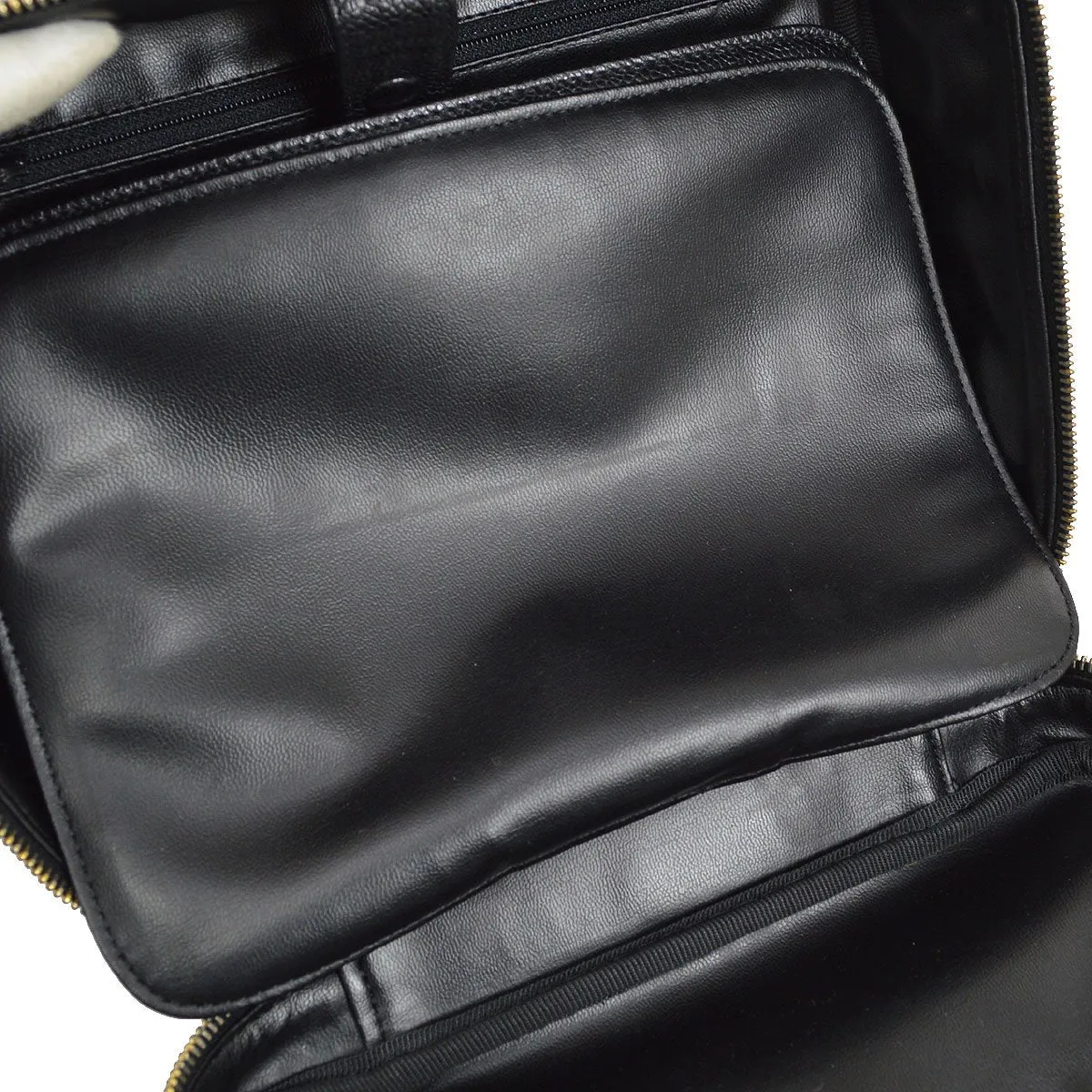 CHANEL 1996-1997 Lunch Box Vanity Medium Black Caviar AK38047k