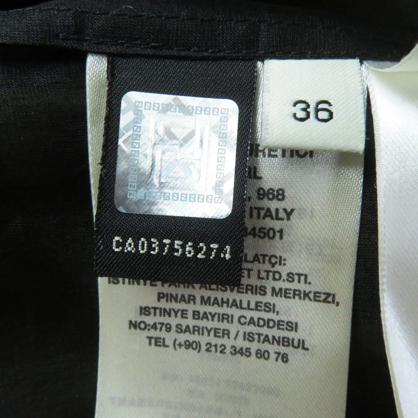 FENDI flare skirt FQ6560 Nylon Black green 36