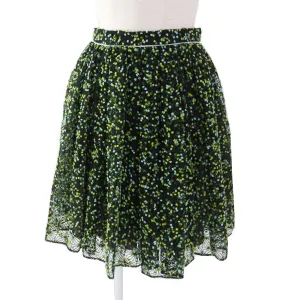 FENDI flare skirt FQ6560 Nylon Black green 36