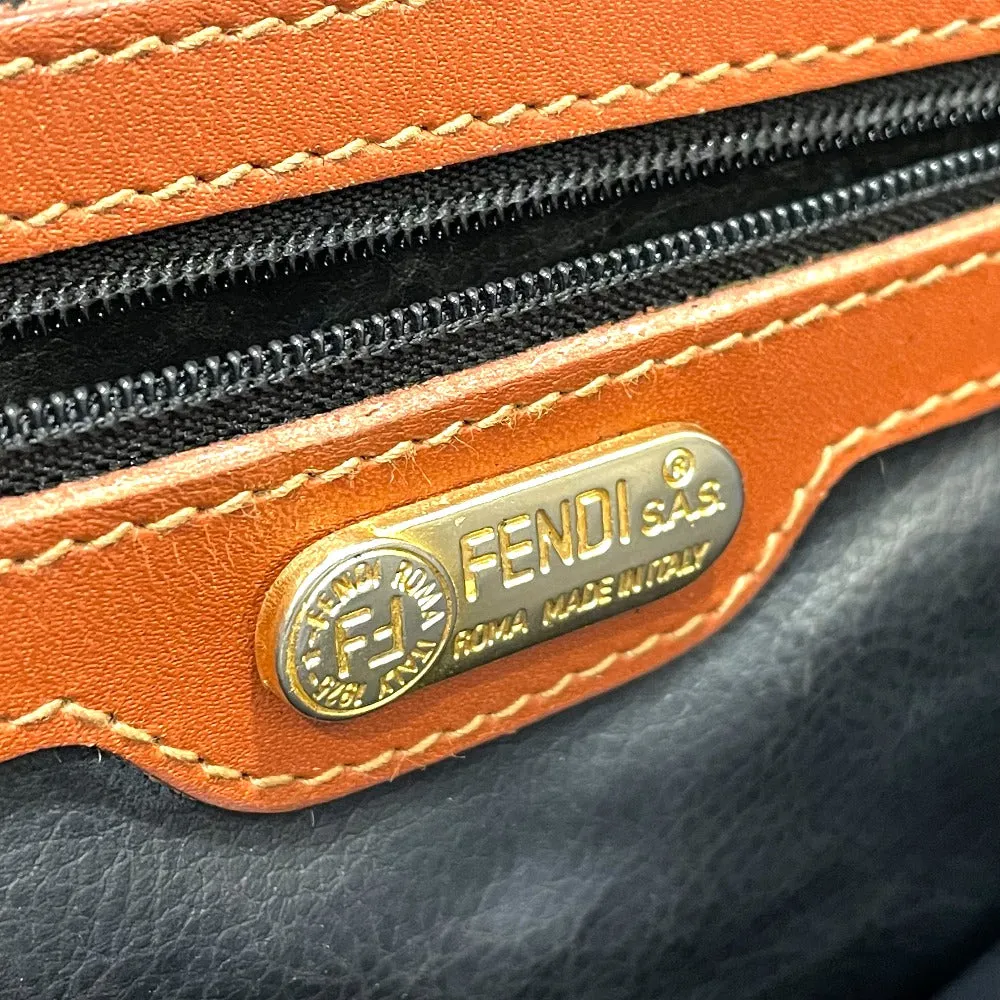 FENDI Handbag PVC / Leather Brown type Pecan Shoulder Women Used