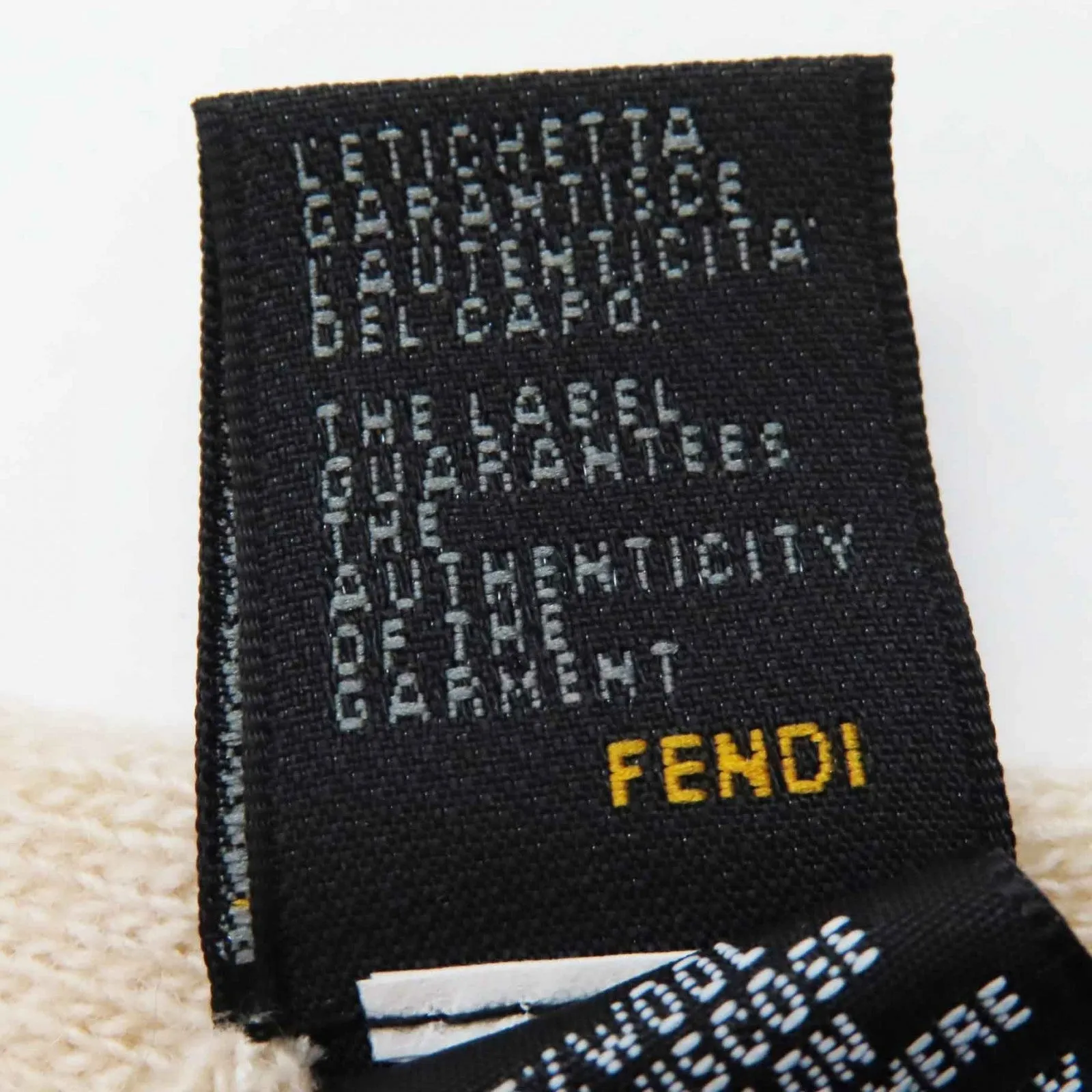 FENDI Scarf wool Ivory beige