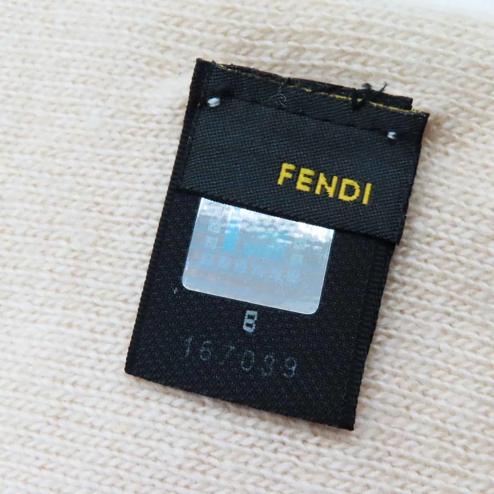 FENDI Scarf wool Ivory beige