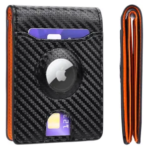 Minimalist Quick Access PU Leather Airtag Wallet