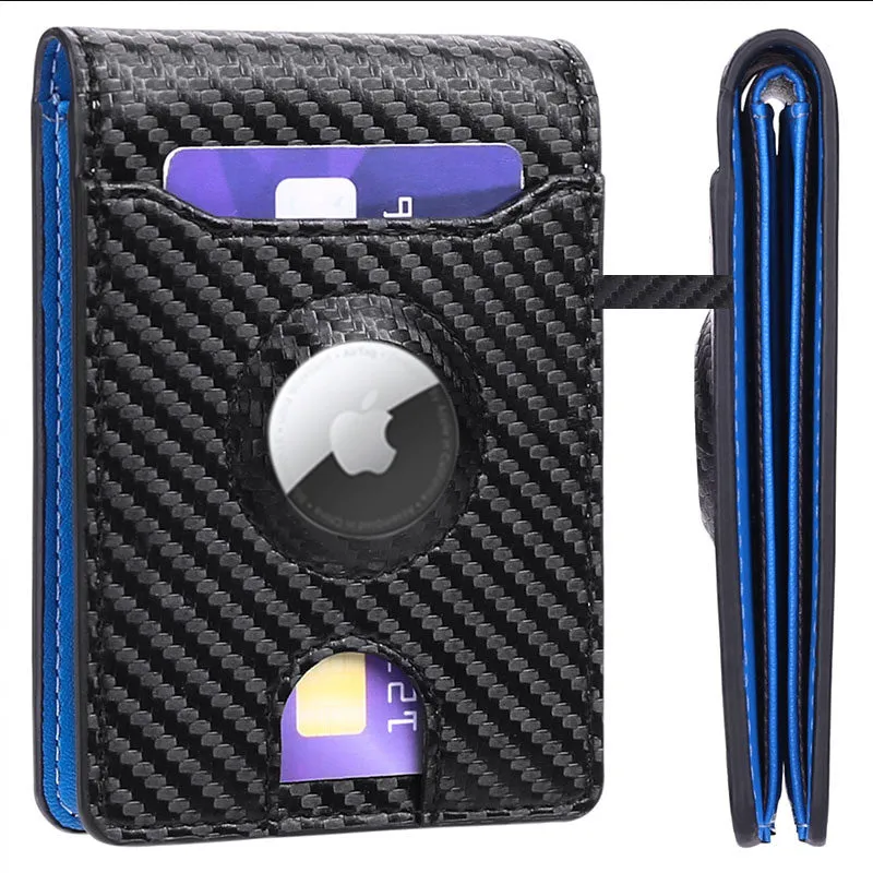 Minimalist Quick Access PU Leather Airtag Wallet