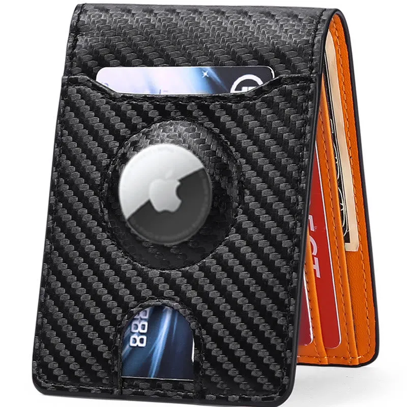 Minimalist Quick Access PU Leather Airtag Wallet