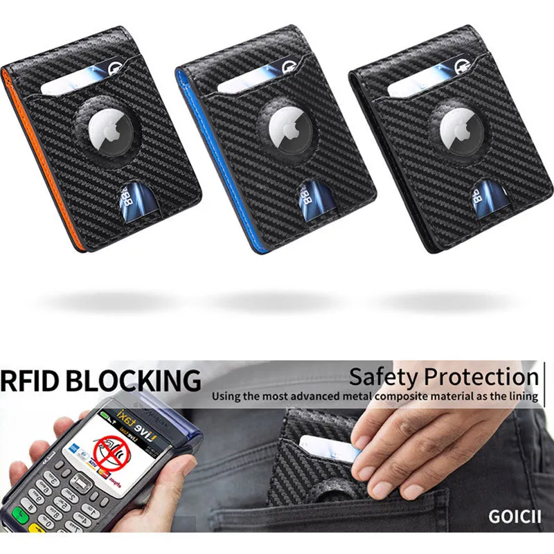 Minimalist Quick Access PU Leather Airtag Wallet