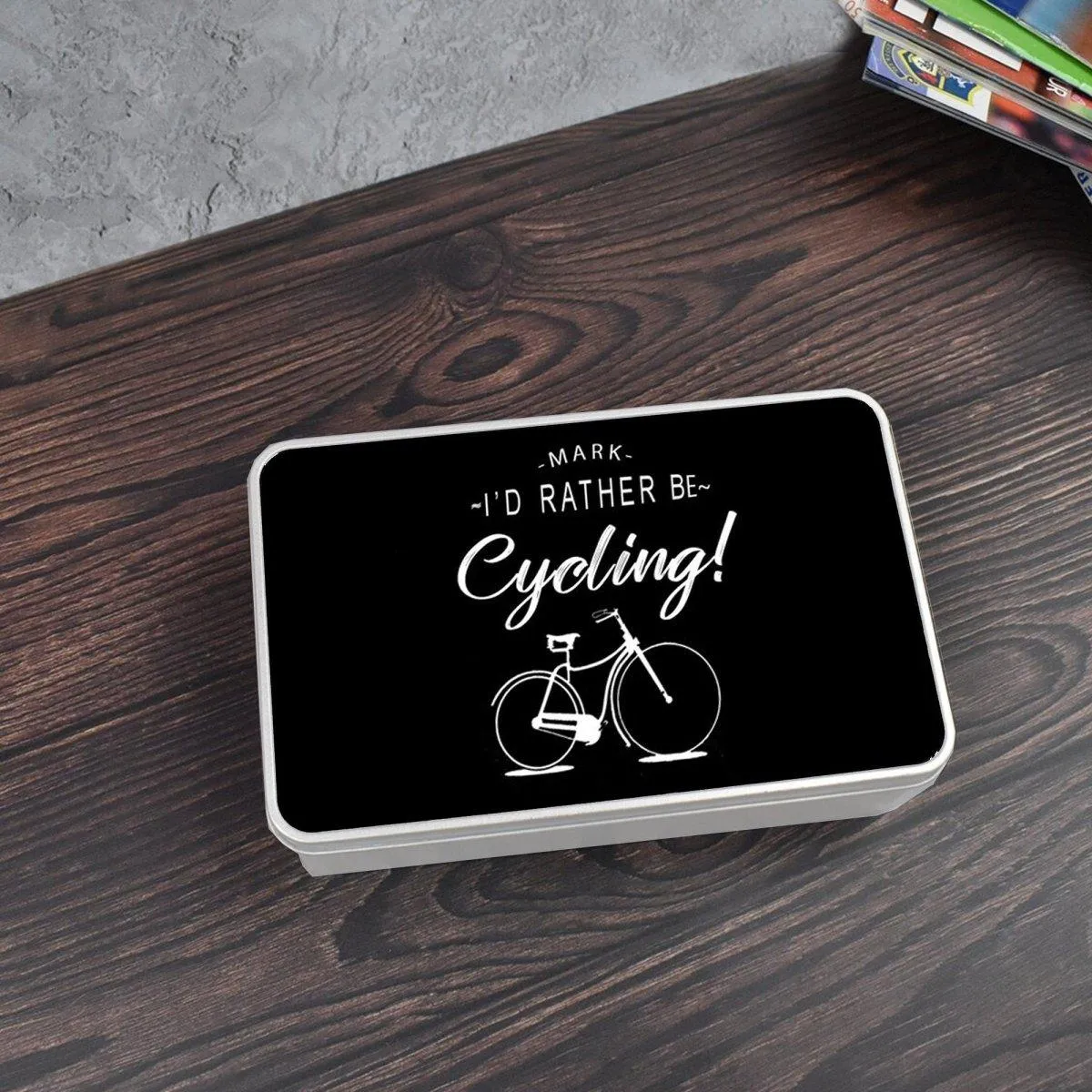 Personalised Cycling Metal Tin, Storage Cycling Gift, Cycling Dad Gift, Granddad Cycling Gifts, Personalised Tin, Cycling For Him Tin,