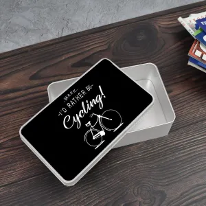 Personalised Cycling Metal Tin, Storage Cycling Gift, Cycling Dad Gift, Granddad Cycling Gifts, Personalised Tin, Cycling For Him Tin,