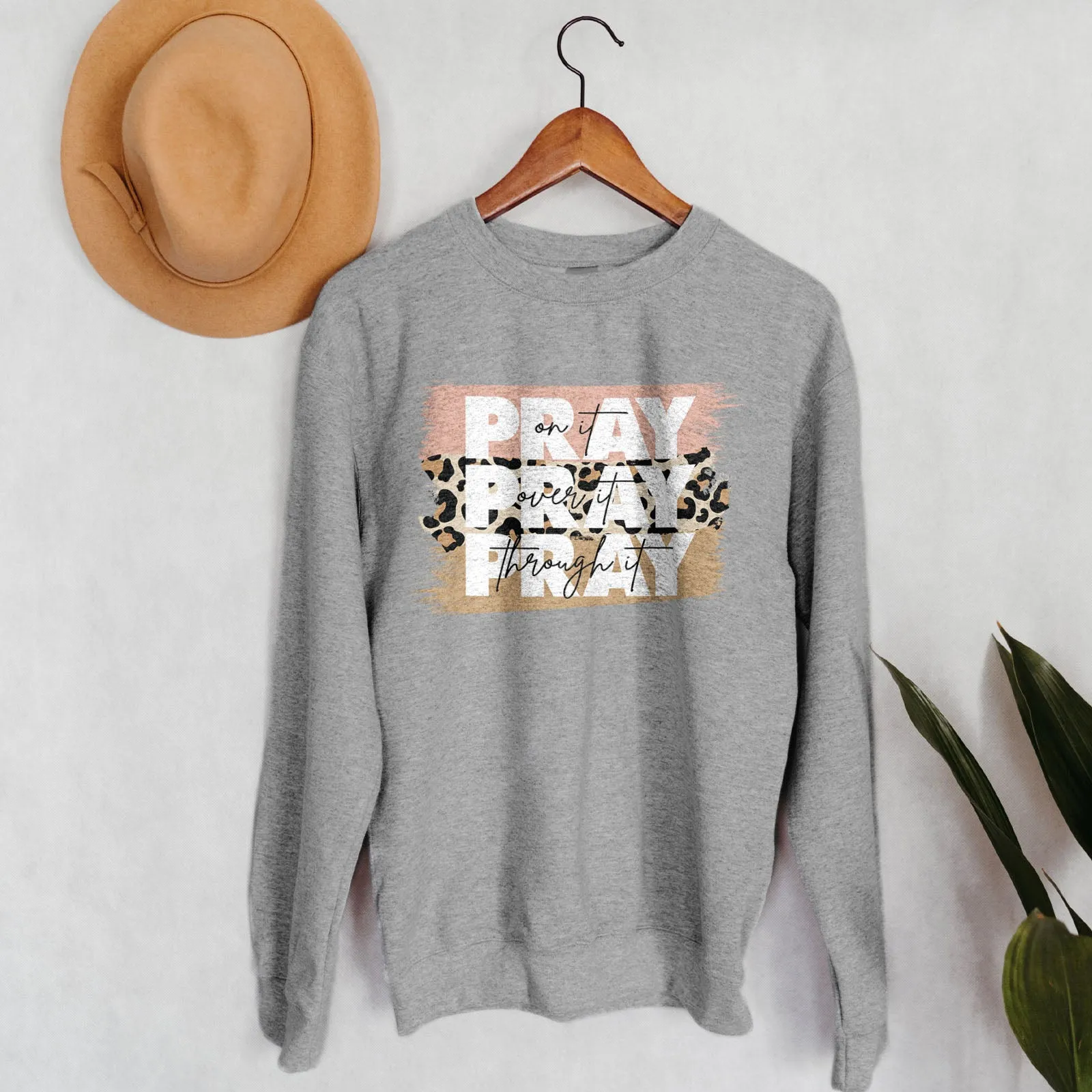 Pray on It Leopard Sweatshirt