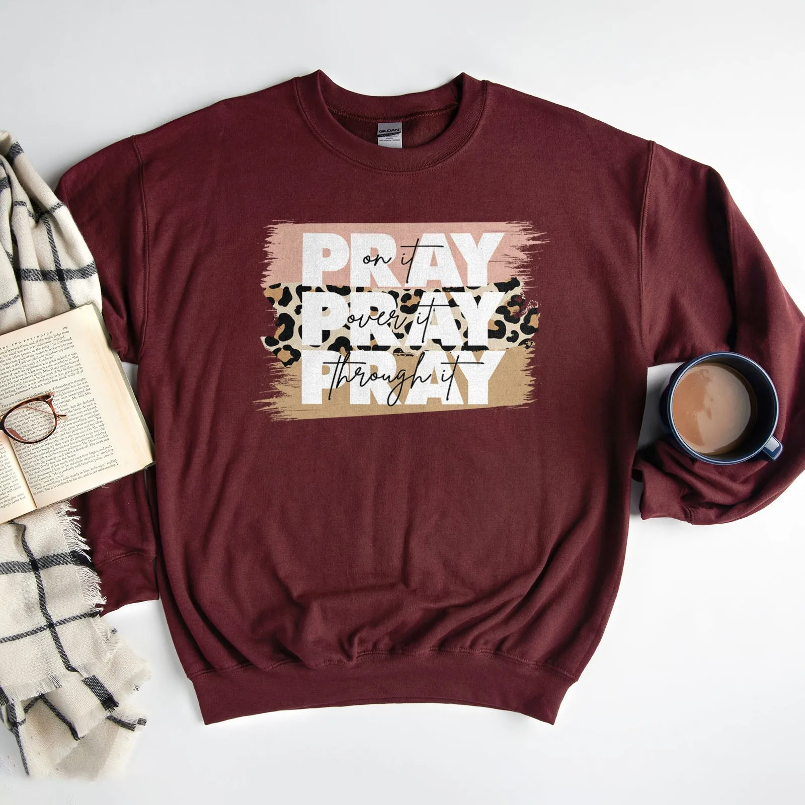 Pray on It Leopard Sweatshirt