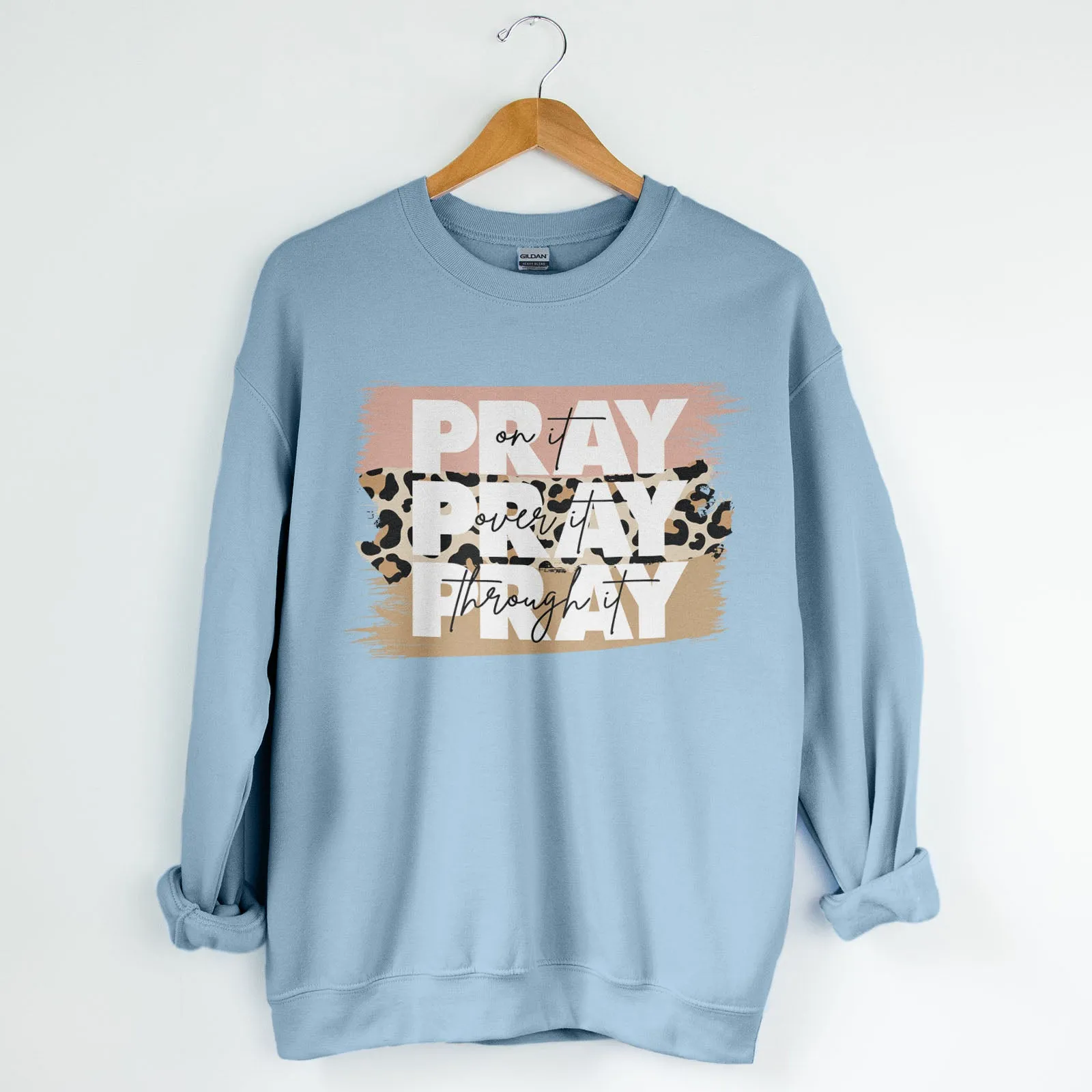 Pray on It Leopard Sweatshirt