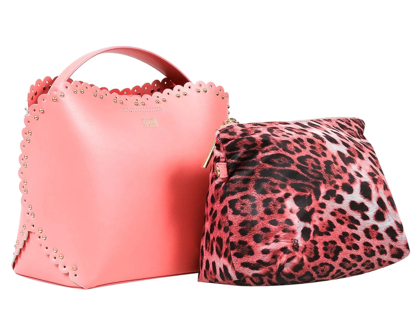 Roberto Cavalli Class GWLPE3 045 Leolace 007 Peach Bucket Bag