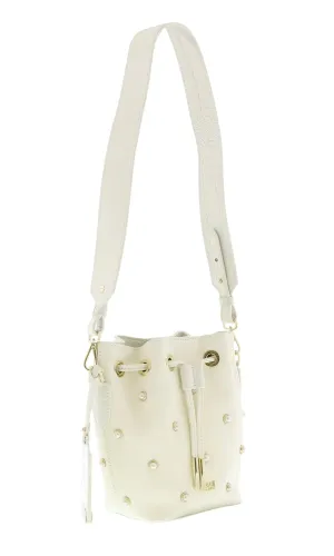 Roberto Cavalli HXLPBO 010 White Bucket Bag